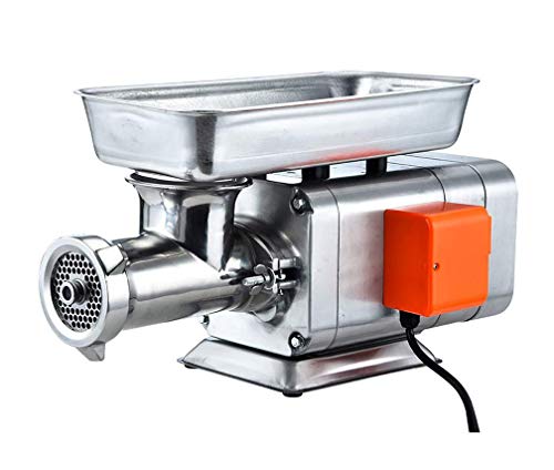 HYLH Picadora De Carne Eléctrica De Plata Picadora | Hamburguesa, Salchicha, Carne Picada Y Fabricante | Motor De Potencia Máxima De 1100 W