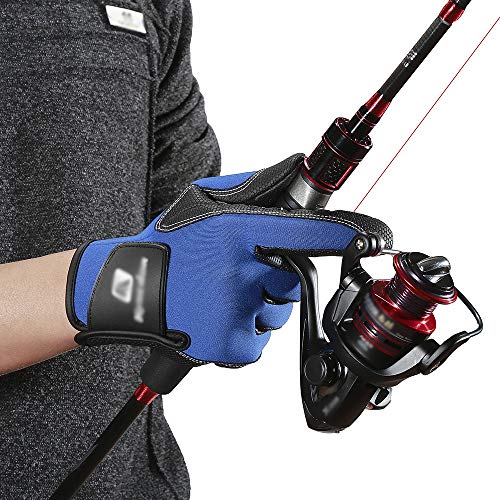 HyXia Guantes Deportivos para Hombres y Mujeres,Pesca al Aire Libre Antideslizante, Antideslizante, Guantes de Pesca de Tres Dedos, Guantes de Pantalla táctil, además de Guantes cálidos de Terciopelo