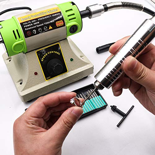 InLoveArts Multi-función de escritorio de la máquina de molienda Amoladora Pulido de la máquina de grabado Equipo de grabado Fabricación de joyas Herramientas amoladora eléctrica