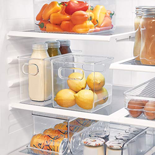 InterDesign Cabinet/Kitchen Binz Caja organizadora, Organizador de Cocina Mediano en plástico, cajón para frigorífico, Transparente