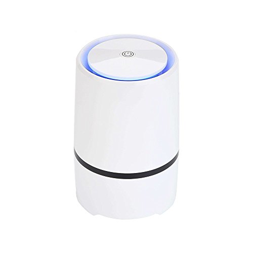 Ionizador Purificador Aire con la Tecnología Verdadera del Filtro de Aire de HEPA - Limpiador y Purificador Portables del Aire para el Uso en Dormitorio, Oficina, Coche, Cocina, Cuarto de baño