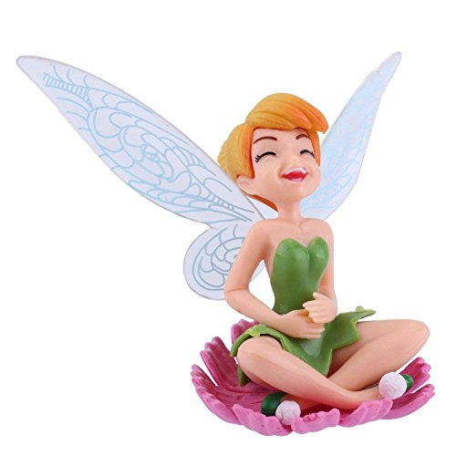 Isuper Decoración para Tartas,Mini Hadas de Flores con alas de Mariposa estatuilla en Miniatura Ornamento de jardín decoración para Fiestas 6 Pcs