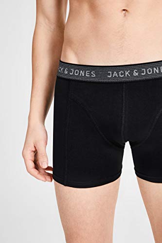 Jack & Jones Jacwaistband Trunks 3 Pack Noos Bóxer, Gris (Asphalt Detail:hawaian Ocean & Fiery Red), X-Large (Pack de 3) para Hombre