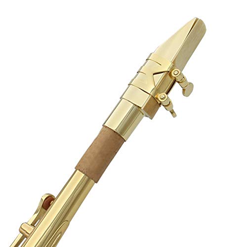 Jacksking Boquilla de saxofón, Boquilla de Metal de saxofón con Parches de Tapa, Almohadillas, Cojines