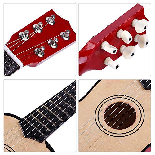 Jacksking Guitarra para niños, Instrumento de Cuerda de Guitarra de Tilo clásico clásico para niños de 21 Pulgadas, Guitarra de balada