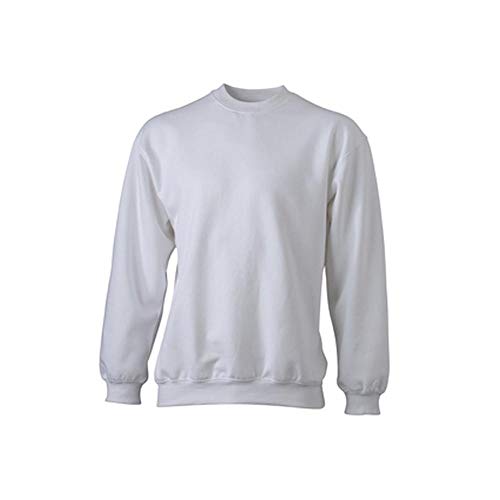 James and Nicholson - Jersey Pesado de Cuello Redondo Unisex (S) (Berenjena)