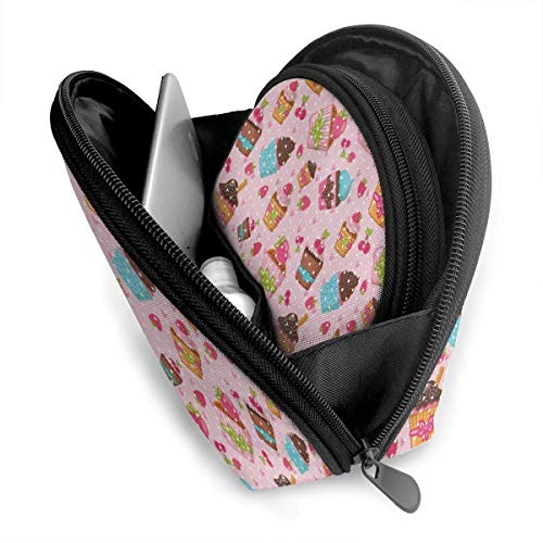 JDHFJ Bolsos portátiles Clutch Pouch Cupcakes Muffins Strawberries Portable Bags Clutch Pouch Coin Purse Cosmetic Travel Storage Bag OneBig and OneSmall 2Pcs Stationery Pencil Multifunction Bag Chil