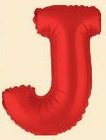 Jinju - Globo de Helio con letras J de 40 cm, Color rojo