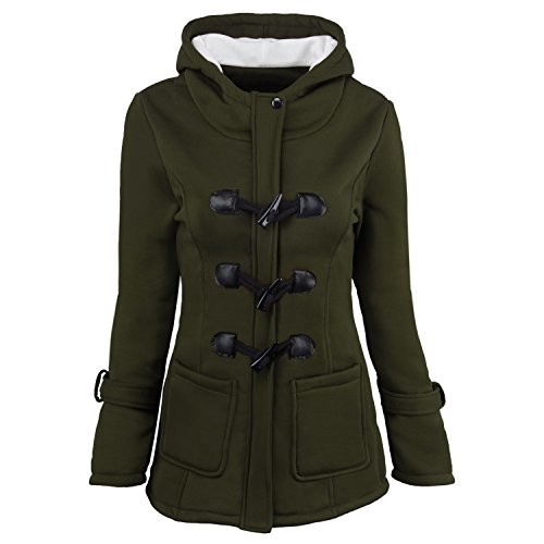 Jiuyue Chaqueta De Mujer Chaqueta De Algodón Verde, Chaqueta Gruesa De Manga Larga con Capucha Cálida De Longitud Media, Adecuada para Actividades De Invierno Al Aire Libre Y En Casa 4XL
