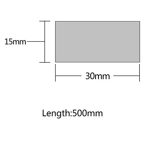 JKGHK Barra Plana de Aluminio,Puede Usarse para Soldar,La Longitud es de 500 mm,15mm x 30mm x 500mm