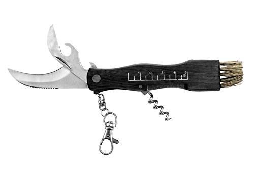 JKR Navaja Micologica para Recoleccion de Setas Hoja Acero INOX. 7 cm con Funda Rovellons 89