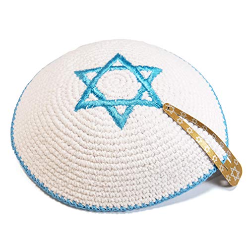 JL Kippha's - Gorro de punto - para hombre Blanco blanco Talla única