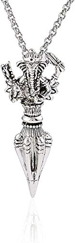 JSYHXYK Collar Lord Ganesha Colgante Collar Ganesh Deidad Hindú Vajra Mortero Dios Asiático De La Fortuna