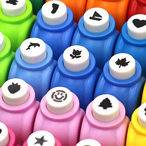 Juego de 25 perforadoras para manualidades y manualidades, diseño de tarjetas para hacer álbumes de recortes, manualidades, perforador de papel