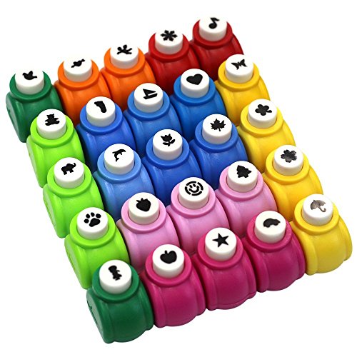 Juego de 25 perforadoras para manualidades y manualidades, diseño de tarjetas para hacer álbumes de recortes, manualidades, perforador de papel