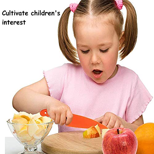 Juego de 3 Cuchillos de Cocina de Plástico, Cuchillos de Cocina de Nailon para Niños, Cuchillos de Cocina de Plástico Coloridos y Seguros para Hornear, Frutas, Pan, Pastel, Cuchillo de Lechuga