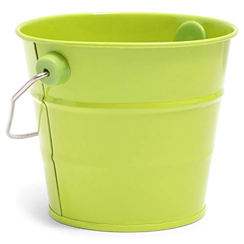 Juvale Cubos de metal de colores, paquete de 6 coloridos cubos de lata con asas