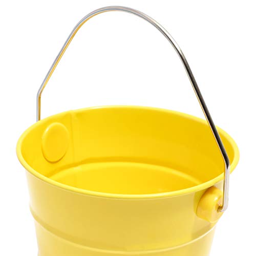Juvale Cubos de metal de colores, paquete de 6 coloridos cubos de lata con asas