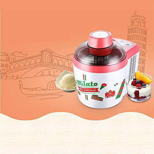 JUZEN Máquina de Helados automática para el hogar Máquina de Helados pequeña y rápida Máquina de Yogur, Herramienta de Cocina Postre, Bricolaje, 600 ml, Herramienta de envío,Red