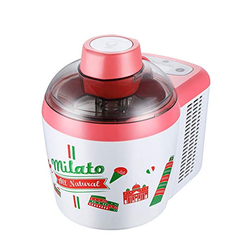 JUZEN Máquina de Helados automática para el hogar Máquina de Helados pequeña y rápida Máquina de Yogur, Herramienta de Cocina Postre, Bricolaje, 600 ml, Herramienta de envío,Red