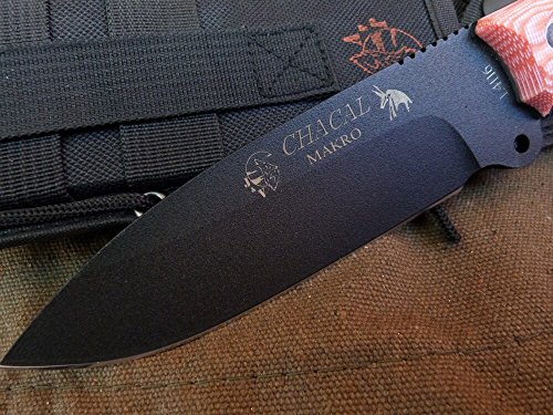 JV CDA Cuchillo CHACAL MAKRO MICARTA Naranja Lacado Negro