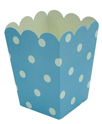 KADISA KIT COMPLETO MESA DULCE PARA CELEBRACIONES, CUMPLEAÑOS, BODAS, COMUNIONES, FIESTAS, CANDY BAR (Lunares Azul Pastel)