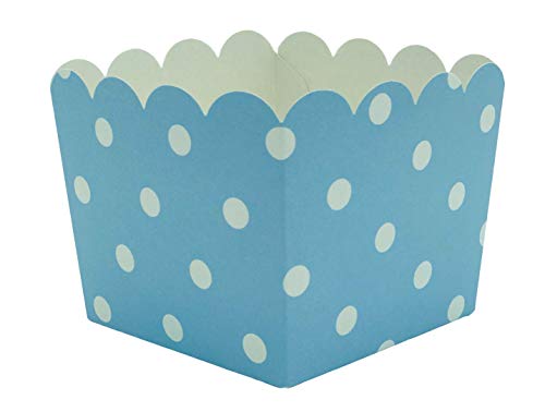 KADISA KIT COMPLETO MESA DULCE PARA CELEBRACIONES, CUMPLEAÑOS, BODAS, COMUNIONES, FIESTAS, CANDY BAR (Lunares Azul Pastel)