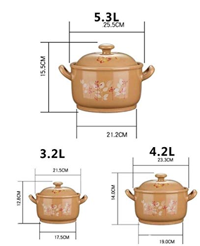 KaiKai Clásico de Hierro Fundido esmaltado Redonda Cubierta cazuela Redondo de cerámica de Alta Temperatura de la cazuela cazuela de cerámica con Tapa y manija (Tamaño: S) (Size : S)