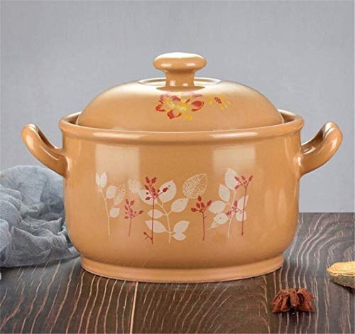 KaiKai Clásico de Hierro Fundido esmaltado Redonda Cubierta cazuela Redondo de cerámica de Alta Temperatura de la cazuela cazuela de cerámica con Tapa y manija (Tamaño: S) (Size : S)