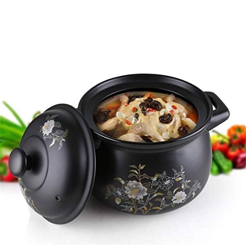 KaiKai Esmaltado de cerámica del Horno holandés cazuela Salud Sopa de Olla hogar Olla Alta Temperatura del Fuego del pote de la cazuela (Tamaño: L) (Size : S)