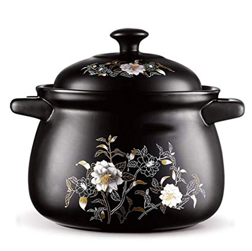 KaiKai Esmaltado de cerámica del Horno holandés cazuela Salud Sopa de Olla hogar Olla Alta Temperatura del Fuego del pote de la cazuela (Tamaño: L) (Size : S)