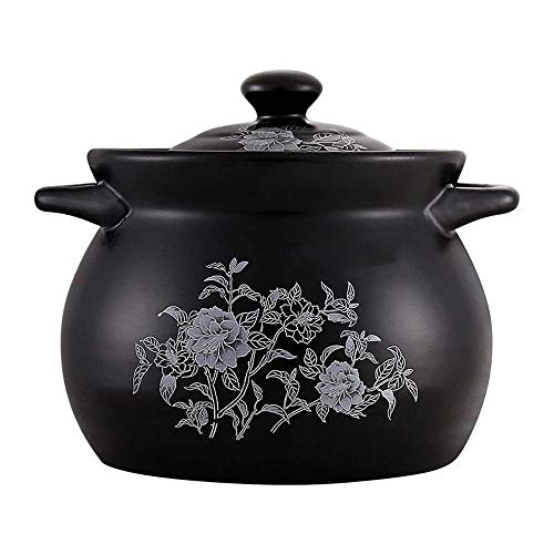 KaiKai Sopa de cerámica Nonstic Pot Fundido esmaltado Superficial Hierro cazuela de Pan con Cubierta de cerámica Antiadherente Olla Olla Cacerola (Tamaño: S) (Size : L)