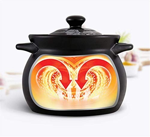 KaiKai Sopa de cerámica Nonstic Pot Fundido esmaltado Superficial Hierro cazuela de Pan con Cubierta de cerámica Antiadherente Olla Olla Cacerola (Tamaño: S) (Size : L)