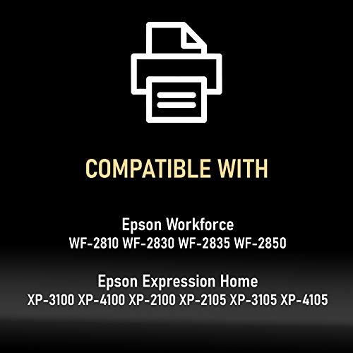 Kamo 603XL Cartuchos de Tinta Compatible con Epson 603 603XL Epson Expression Home XP-3100 XP-4100 XP-2100 XP-2105 XP-3105 XP-4105 Epson Workforce WF-2810 WF-2830 WF-2835 WF-2850 (3xBk, 1xC, 1xM, 1xY)