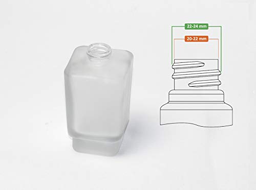 Kapitan INOX - Dispensador de jabón (24 mm, acabado cepillado), plástico acero inoxidable, cromado, 1 unidad