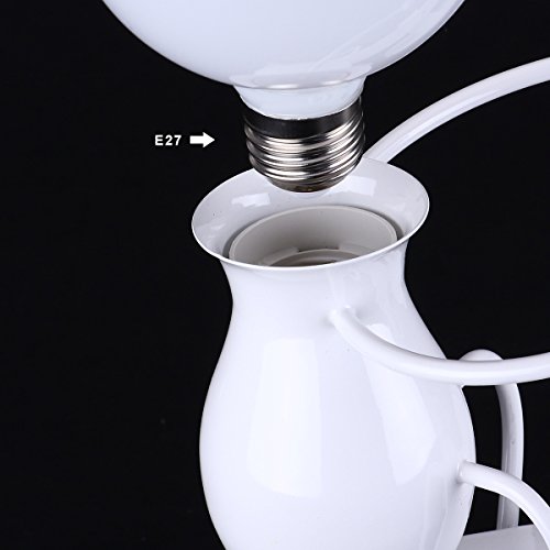 KAWELL Humanoide Creativo Lámpara de Pared Moderno Luz de Pared Simple Apliques de Pared Art Deco Max 60W E27 Base Hierro Titular para Dormitorio, Escalera, Pasillo, Restaurante, Cocina, Blanco