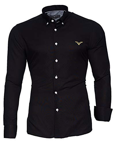 Kayhan Hombre Camisa, Oxford Black L