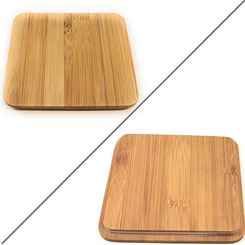 Kerafactum - Azucarero con tapa para té o café, estilo retro vintage, recipiente de metal en color blanco, tapa de bambú, junta de silicona