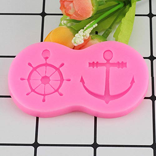 Kfyouxin Molde de silicona para fondant, marinero, formas náuticas, galletas, chocolate, decoración de pasteles