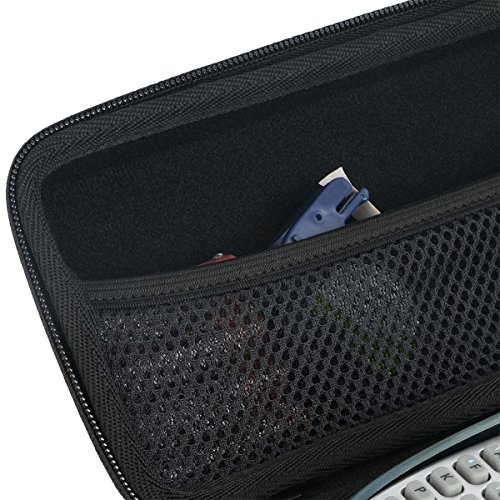 Khanka Duro Viaje Estuche Bolso Funda para DYMO LetraTag LT-100H Tape Impresora de etiquetas LabelMaker. Mesh Pocket para YMO 12mm LetraTAG Plastic tape