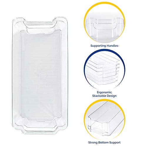 KICHLY (Juego de 8) Organizador para la despensa - incluye 8 organizadores 4 cajones grandes y 4 pequeños Organizadores para la cocina, los mostradores y los gabinetes