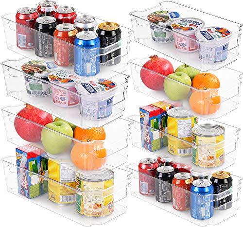 KICHLY (Juego de 8) Organizador para la despensa - incluye 8 organizadores 4 cajones grandes y 4 pequeños Organizadores para la cocina, los mostradores y los gabinetes