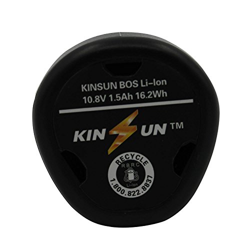 KINSUN 2-Pack Reemplazo Herramienta Eléctrica Batería 10.8V 1.5Ah Li-Ion Para Bosch Taladro Inalambrico Destornillador 2 607 336 013 2 607 336 014 BAT411 BAT411A BAT412A GDR 10.8-LI GMF 10.8 V-LI GSR 10.8 V-LI2 GUS 10.8 V-LI y más