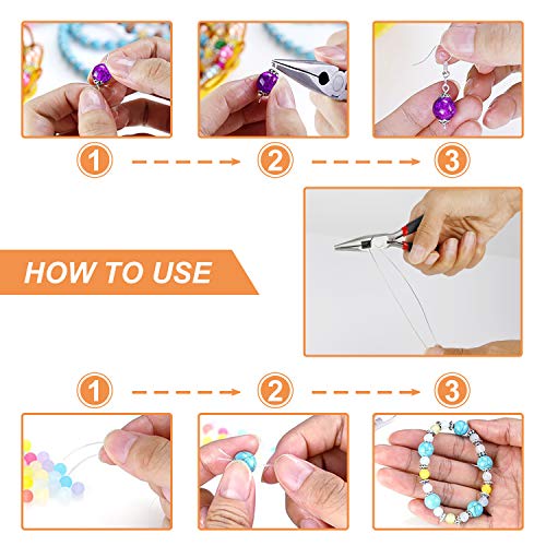 Kit de Hacer Bisutería Kit de Accesorios de Joyería con Herramientas de Reparación de Joyas para Principiantes Hacer Braceletc Necklace Jewelry Craft 912 piezas