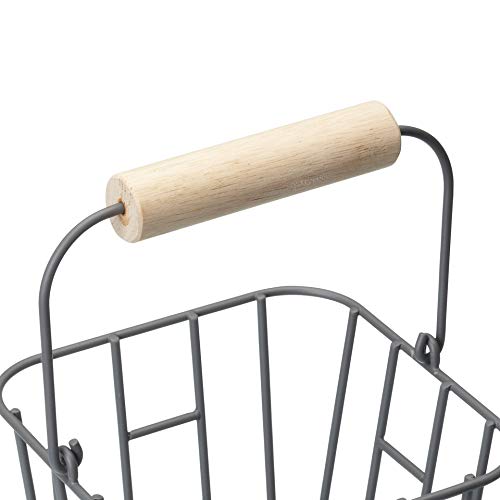 Kitchen Craft Living Nostalgia Wire Canasta de Huevos, Negro