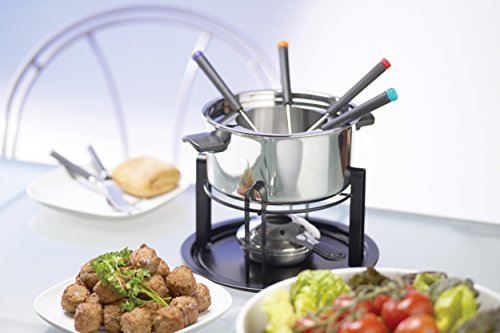 Kitchen Craft - Set de Fondue de Acero Inoxidable y cerámica (con 6 Pinchos)