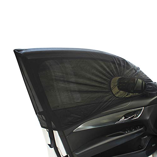 KKmoon 2pcs Parasol Coche Cortina ,Parasol Ventana Lateral de Fabric Material ,Protección contra Rayos Antiuv