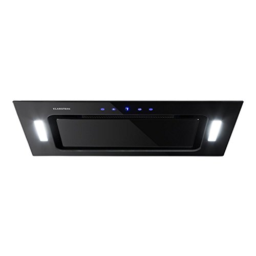 Klarstein HEKTOR SL Campana extractora - Campana de cocina, Campana de pared, 60 cm de ancho, Circulación de aire, 530 m³/h, Filtro de aluminio, Negro
