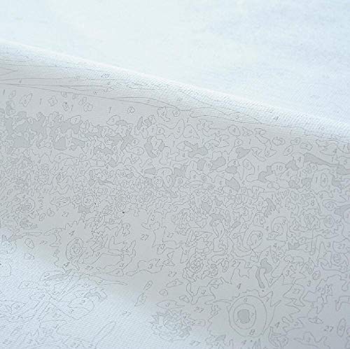Kpoiuy Pintura por NúMeros DIY Glamorosa Flor De Gardenia Blanca Lienzo DecoracióN De Boda Arte Imagen Regalo 40 * 50 CM Sin Marco De Imagen