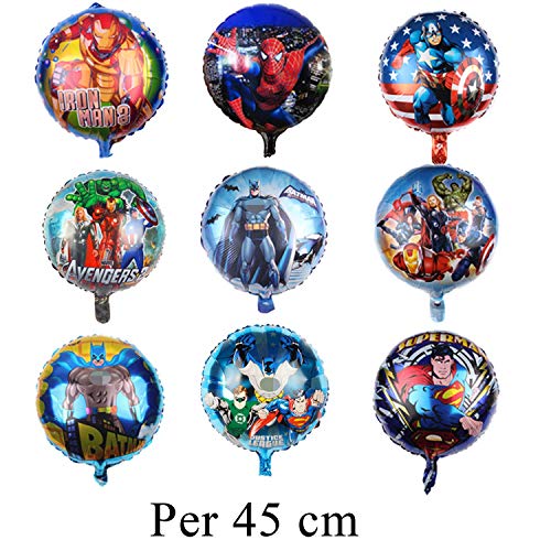 KRUCE 18 PC Globos de Papel de Fiesta de cumpleaños de superhéroes, Globos de Papel de superhéroe para Regalos de niños Suministros de Fiesta de cumpleaños Decoración